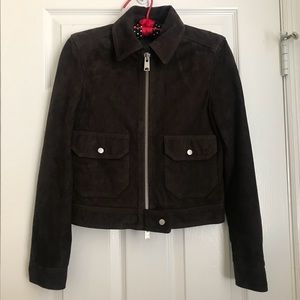 All Saints Brown Suede Jacket